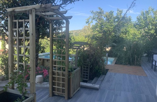 Sauzet Apartment | Nido Cortederia in Villasarda, swimming pool, jacuzzi, sauna