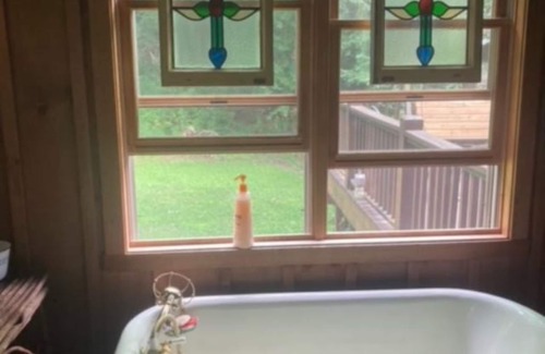 Sylva Cabin | nLog Cabin with hot tub on bold creek