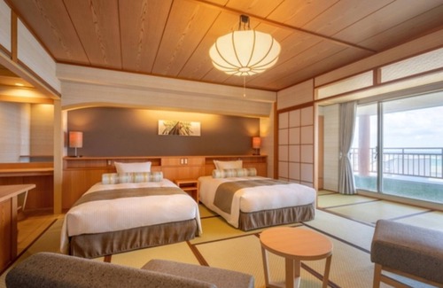 Ajigasawa House | Nonsmoking Oceanfacing Japanesestyle room Premium twin bed | Buffet plan Allinclusive/Nishitsugarugun Aomori