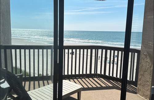 Arcadian Shores Condo | Oceanfront Escape with 1 mile unbuilt upon beach w/natural sand dunes