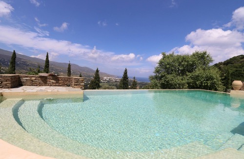 Andros Town Villa | On A Lush Hill A Secluded Country Home With Infinity Pool And Endless View