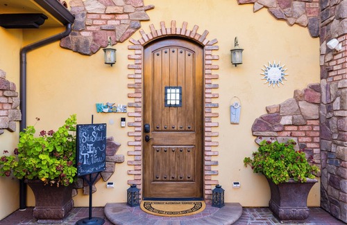 Temecula House | Patio, Fireplace & Soaking Tub | The Casita on 12-Acre Temecula Vineyard Estate
