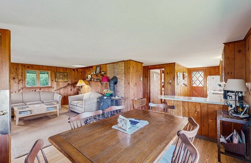 Owls Head Cabin | Peaceful coastal cabin with screened porch views of the cove, meadow, and sea