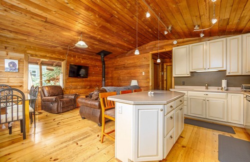 Alyeska Cabin | Peaceful dog-friendly cabin with hot tub, woodstove, W/D & WiFi - mountain views