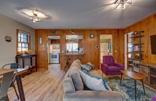 Sciota Cabin | Peaceful Poconos Creekside Cabin w/private trails Hot Tub
