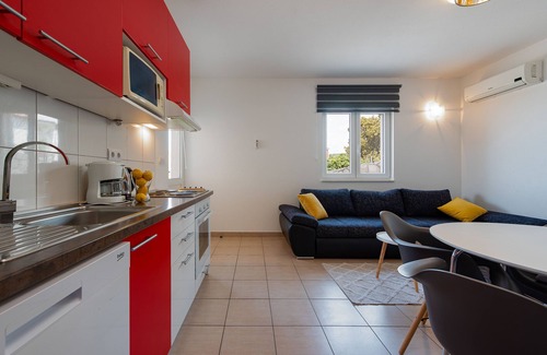 Razanj Apartment | "Perfect runaway"in a quiet bay with sea view and pool relaxing area-app 1 for 5