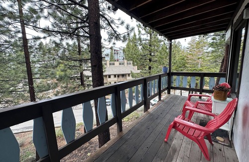 Tahoe Village Condo | Pet friendly 2BR condo with a deck!