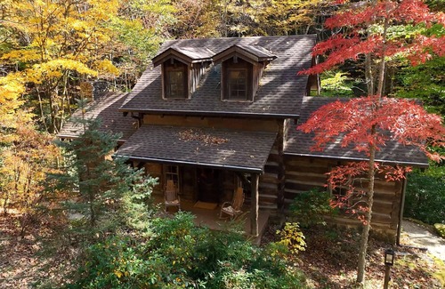 Frank Cabin | Pet-Friendly, Cozy Log Cabin w/Waterfall & Trout Stream
