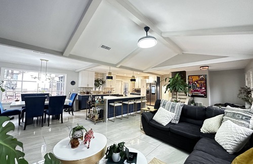 Marietta House | Pet Friendly Suburban Retreat: Modern Comforts for Families w/firepit