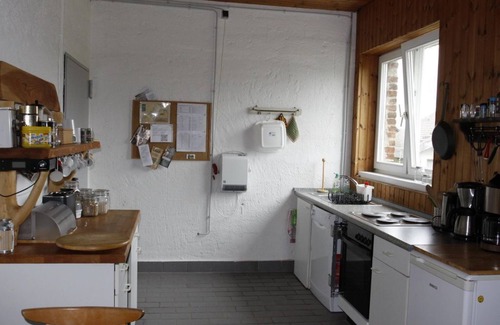 Kirchberg Apartment | Pilgrims' and hikers' hostel Altes Forstamt - A bed in the shared room of the