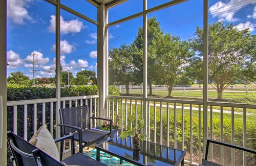Villages of Five Points Apartment | Porch and Community Perks Walkable Lewes Condo