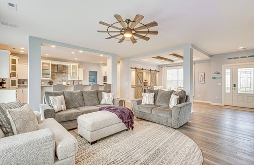 Maryus House | Private Beach & Deck: Bayfront Home in Hayes!