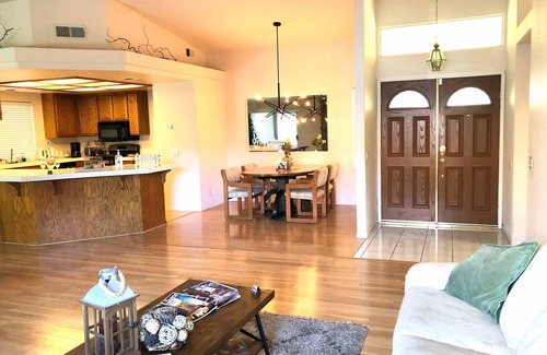 Hemet House | Private bedroom in Desert Western House near Wine Country
