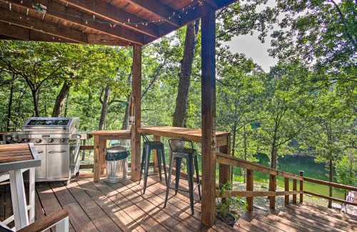 Eucha House | Private Fishing Dock Grand Lake Home