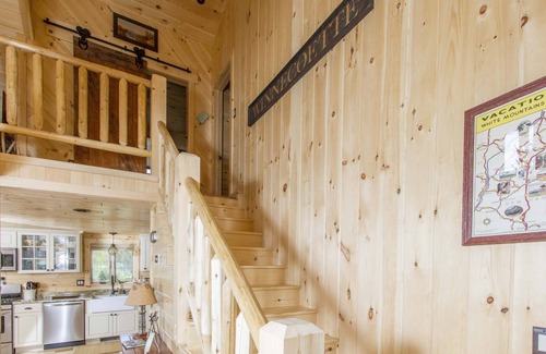 Lochmere Cabin | Private sandy beach, hiking, paddle boards,canoes, kayaks, fire pit,dog friendly
