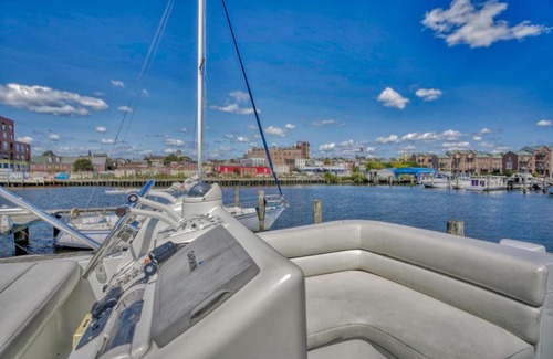 Fells Point Boat Rental | Private yacht at a quiet Fell’s Point marina
