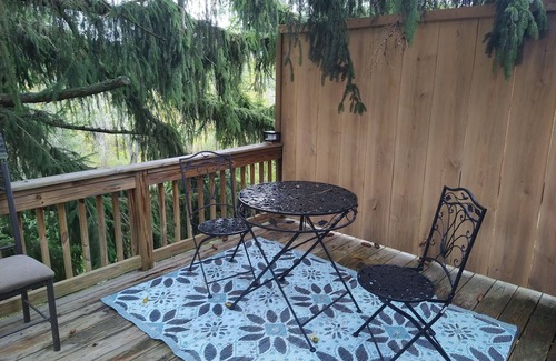 Camptown Apartment | Quiet, whimsical country apartment with a private deck. Pets welcome.