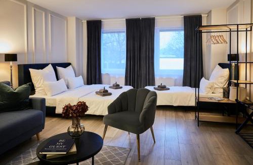 Langenhorn Apartment | R B Apartment Hamburg Business am Flughafen für 1-5 Personen - ideal für Geschäftsreisende und Familien - Küche - Waschtrockner - Smart TV - kostenloser Parkplatz