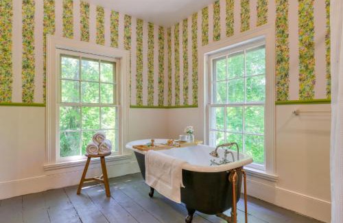 Town of Marbletown House | Relax in Style at Historic Modern on Main with Modern Amenities Wooded Views