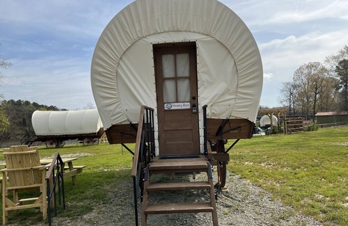 Lillington House | River-Front Wagon Glamping- The Dogwood