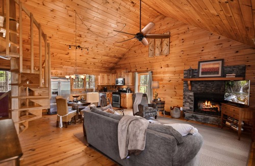 Blue Ridge Cabin | Riverfront, Hdtv, Flat Lot, Grassy Yard!