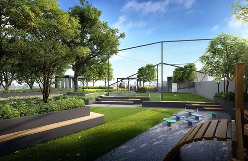 Bang Kapi Condo | Rooftop pool gym shopping mall train boat walk 5 min high floor wifi 22
