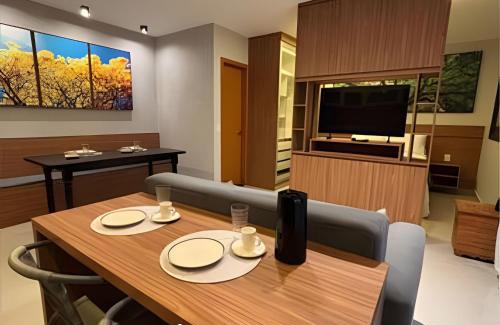 Setor Bueno Apartment | RTM70 - Flat Alto Padrão Cozinha Completa com Varanda