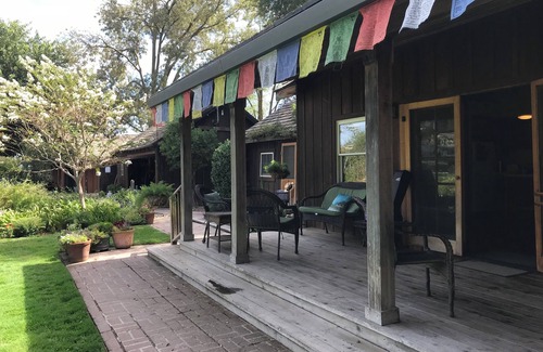 Walnut Grove Cabin | Rustic Cabin + Glamping Tent at Vineyard Retreat on Grand Island in Delta