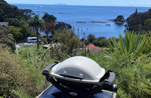 Waiheke Island Cabin | Rustic cabin, sea views, deck, bbq, kayak/SUP, wifi, 2 mins walk to beach, pets