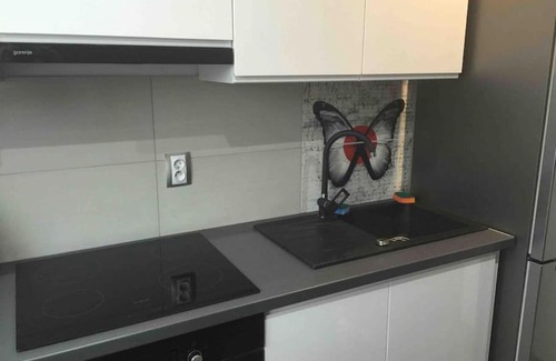 Kokoszki Apartment | Słoneczny pokój z balkonem.