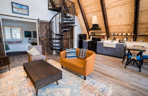 Lowell Point Cabin | Salted Roots Blue Door A-Frame Cabin