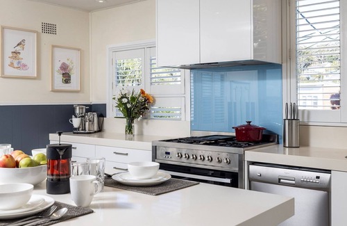 Corlette Apartment | Sandy Point Escape - waterfront apartment, walk into pristine waters, walk to beach