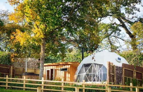 Lawrenny Cabin | Sea Campion - Luxury Dome with private hot tub, 15 mins from beaches