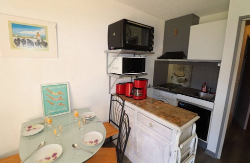 Le Grau-Du-Roi Apartment | Seaquarium district - air-conditioned studio cabin terrace garden view
