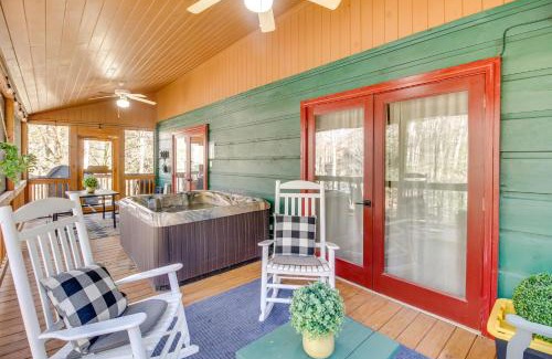 Cherry Log House | Secluded Cherry Log Cabin with Hot Tub and Swings!
