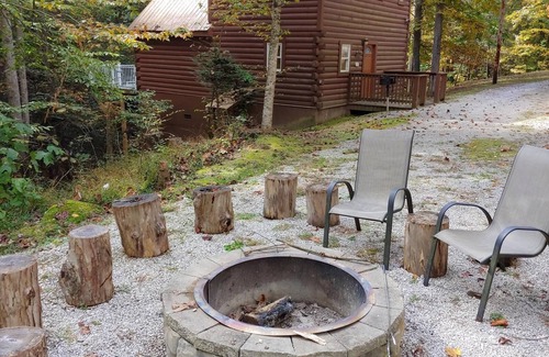 Rogers Cabin | Secluded, Cozy Cabin with Hot Tub in a heavily forested setting. Great Location.