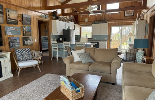 South Nags Head Cottage | SEMI-OCEANFRONT 70 Steps to Beach! 3 Decks/Ocean Views. Delightful Family Fun!