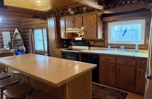 Webster Cabin | Serene Log Cabin in the Northwoods! 80 private acres! New 2025 renovations!