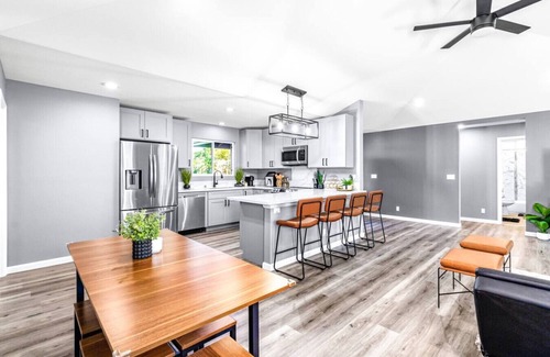 Keaau House | Serene Sky Blue Lounge: Unwind in Comfort & Style