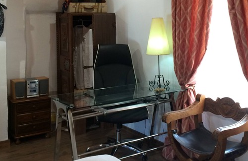 Pegalajar Cottage | Shared Garden of French rural accommodation, bedroom loft