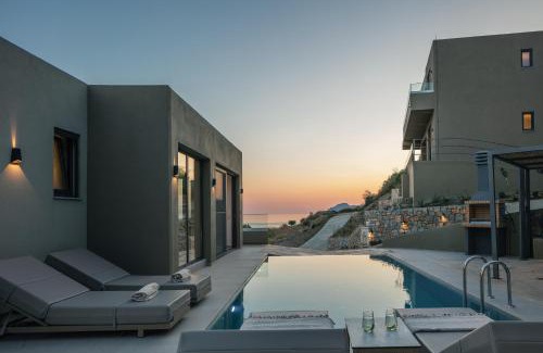 Agios Vasileios Villa | Sigma Villa, Private Swimming Pool Garden, Panoramic Sunset