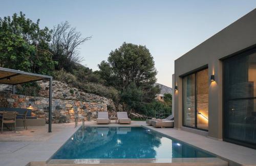 Agios Vasileios Villa | Sigma Villa, Private Swimming Pool Garden, Panoramic Sunset