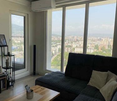 Skopje Region Apartment | Sky-High 1BR 30 Floor Spa,Gym Cevahir Tower A