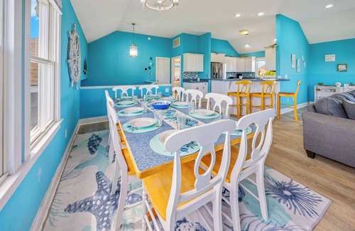 Wind Over Waves House | Soundside Dog Friendly Home with Pool, Hot Tub, Cmty Boat Ramp, and Game Room