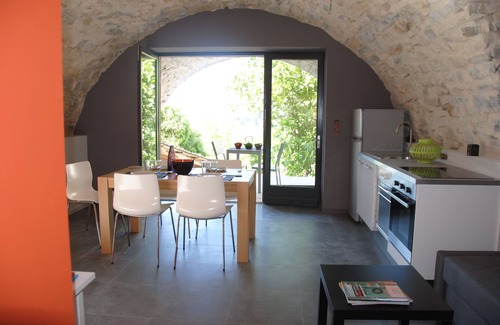 Balazuc Apartment | South Ardèche at Balazuc, listed site: charming gîte La Calade with swimming pool