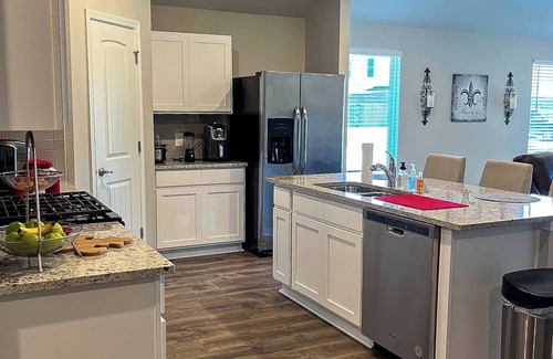 Lake Charles House | Spacious Home Base with Private Office—Perfect for Remote Work