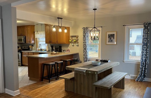 Battle Creek House | Spacious home with a cozy feel