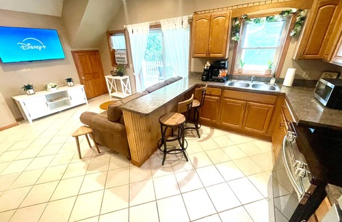 Erie County Apartment | Spacious King Bed Suite at Antique Store