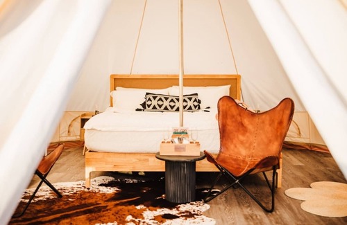 Klamath Falls RV Rental | Stargazer Bell Tent at The Rossetto Ranch