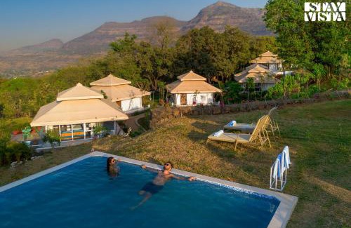 Tikona Peth Villa | StayVista at Vaana - Glamping Tents, Jacuzzi, Pool